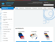 Tablet Screenshot of laminationservices.ie